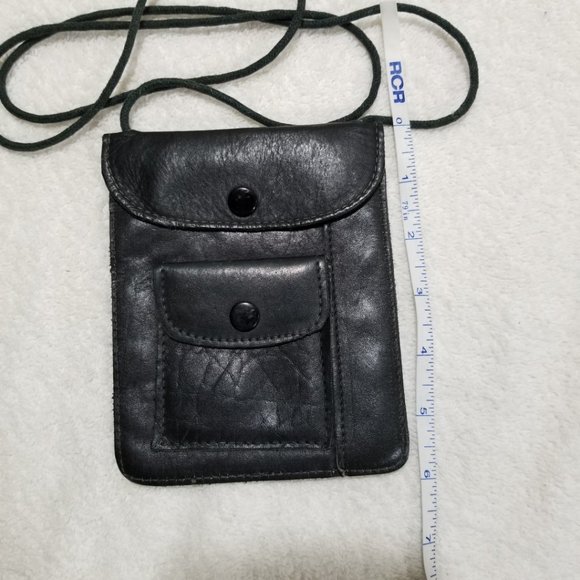 Small dark green leather crossbody bag - Picture 6 of 7